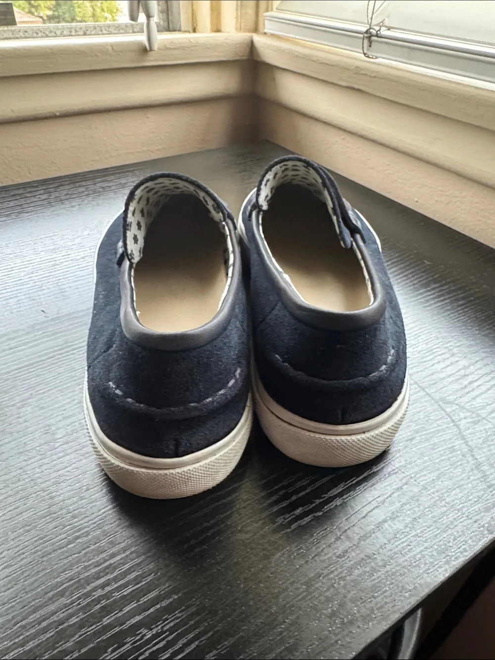 ED Love Navy Suede Slip-On Loafers/Sneakers